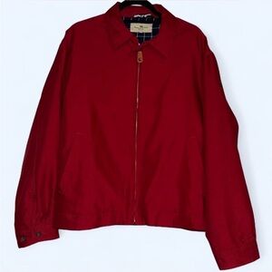 Canterbury of New Zealand dark red Harrington jacket